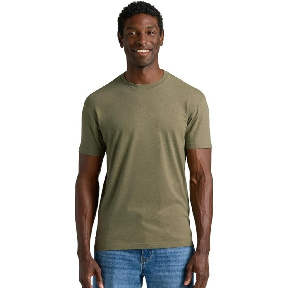 True Classic Men's T-Shirts MEDIUM Heather Military Green Short Sleeve Crew Neck